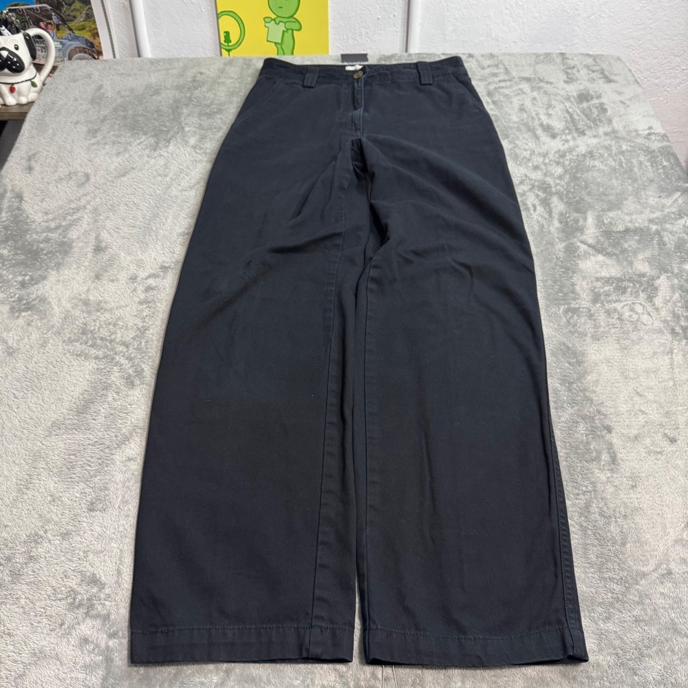 Sunday Best Aritzia Wide Leg Organic Cotton Trousers Navy Blue Utility Pants 4